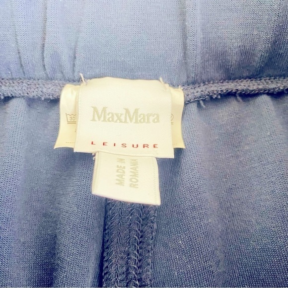 Max Mara Leisure Pesca Stretch Pull On Navy Trousers Size S - Picture 9 of 10